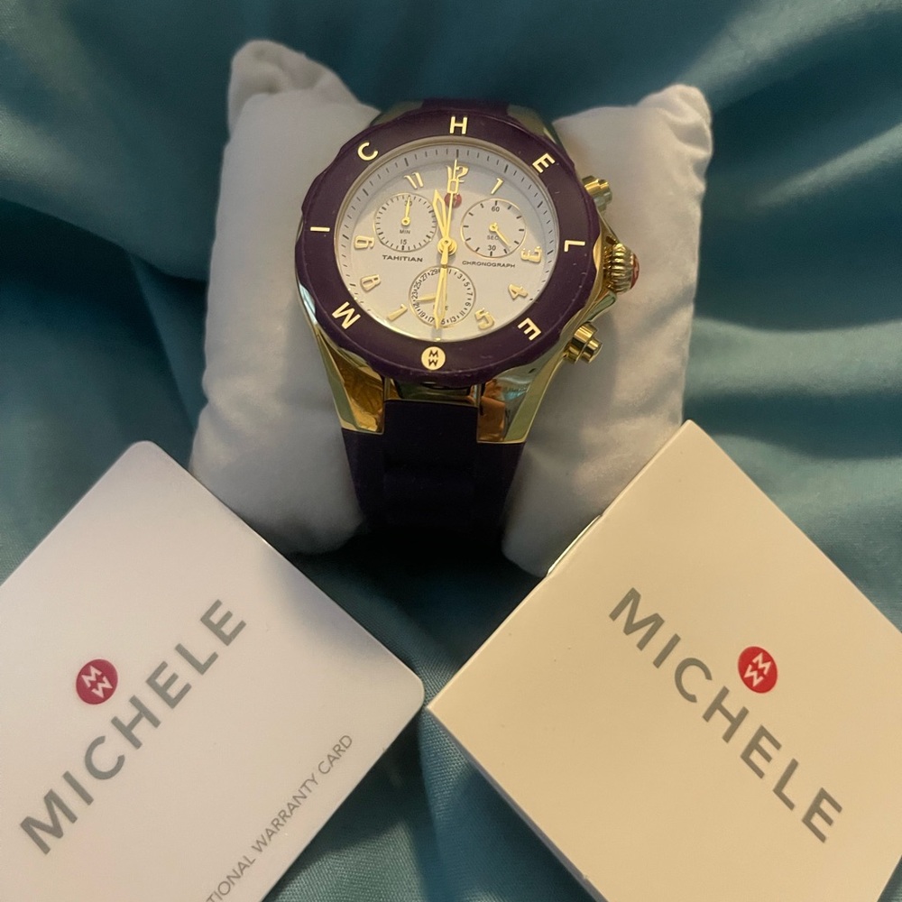 Michele purple jellybean watch